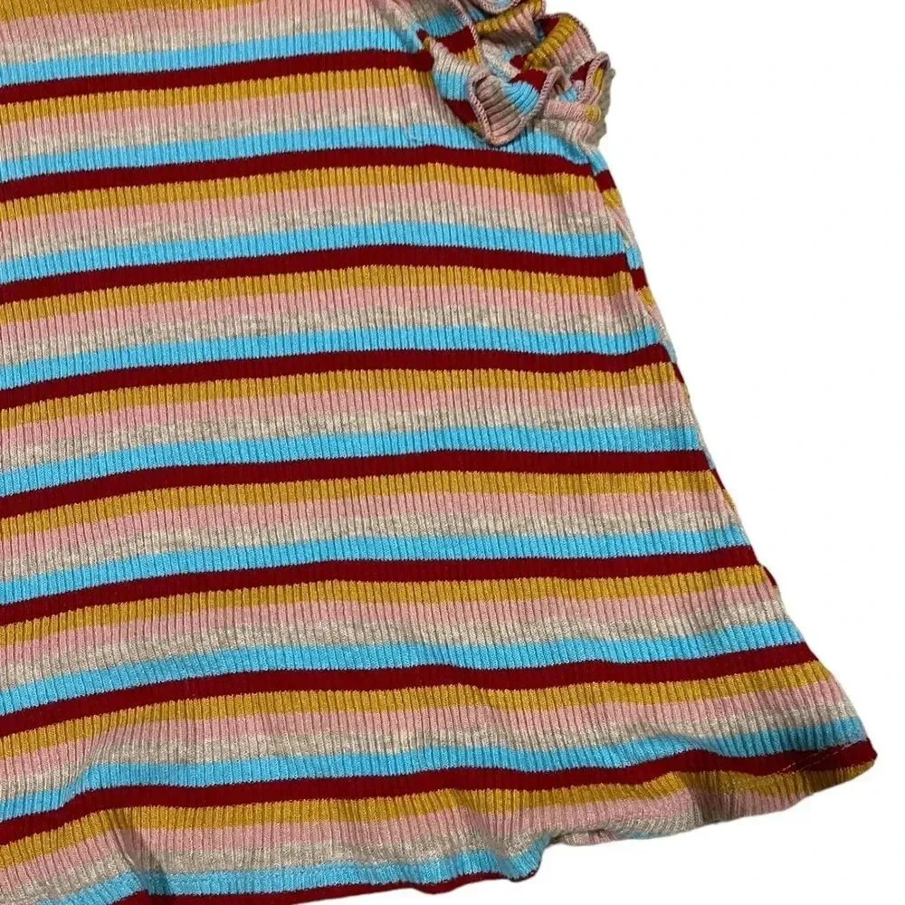 Altar’d State Multicolor Ribbed Halter Ruffle Tank XS - Picture 2 of 4